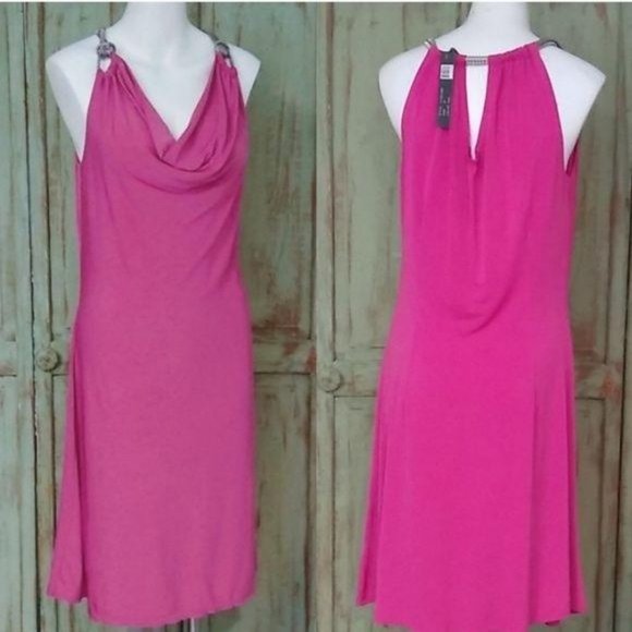 Essentials by Milano Dresses & Skirts - Essentials by Milano Pink Dress Silver Roped Strap